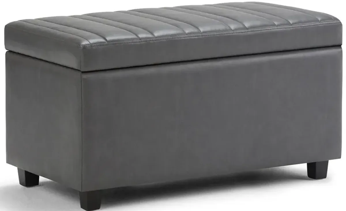 Darcy Storage Ottoman in Vegan Leather