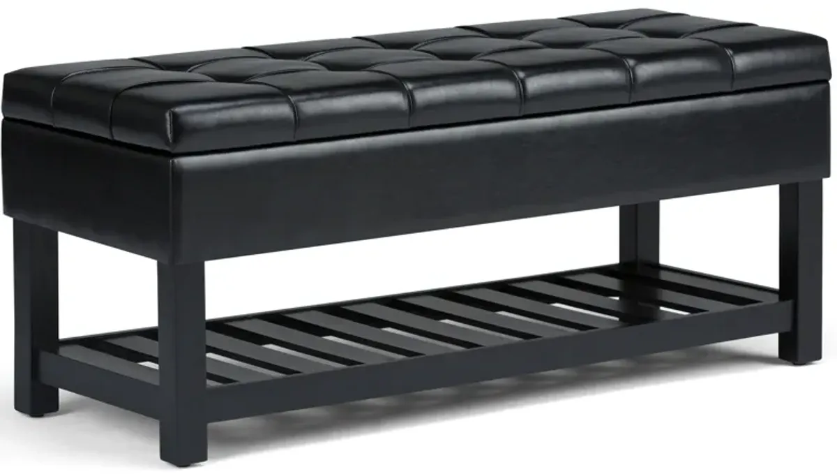 Saxon Ottoman Bench in Vegan Leather