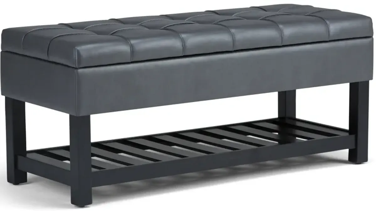 Saxon Ottoman Bench in Vegan Leather