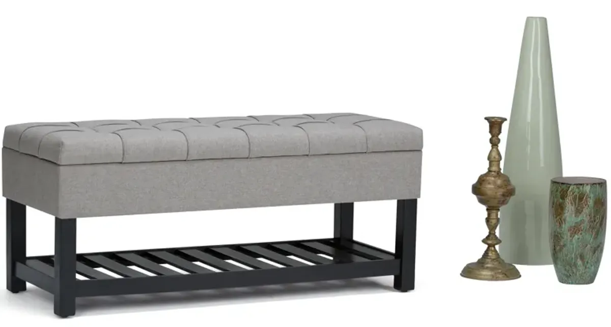 Saxon Ottoman Bench in Linen