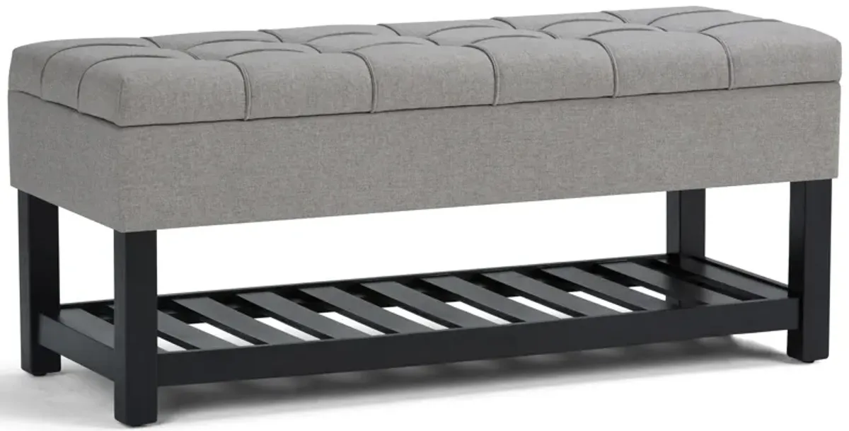 Saxon Ottoman Bench in Linen