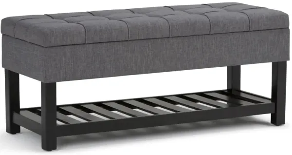 Saxon Ottoman Bench in Linen