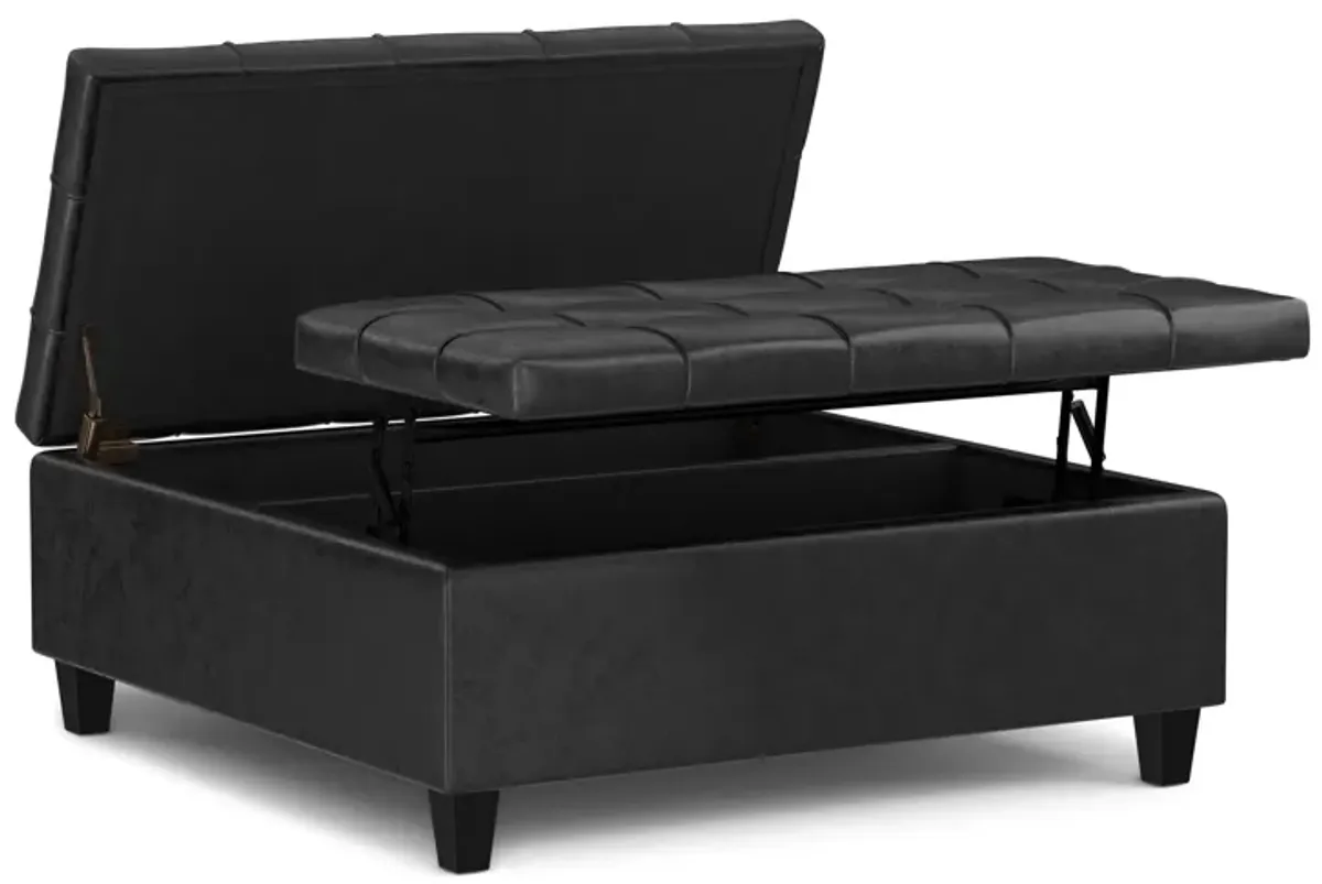 Harrison Large Square Coffee Table Storage Ottoman
