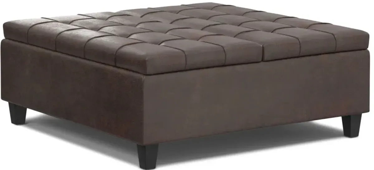 Harrison Large Square Coffee Table Storage Ottoman