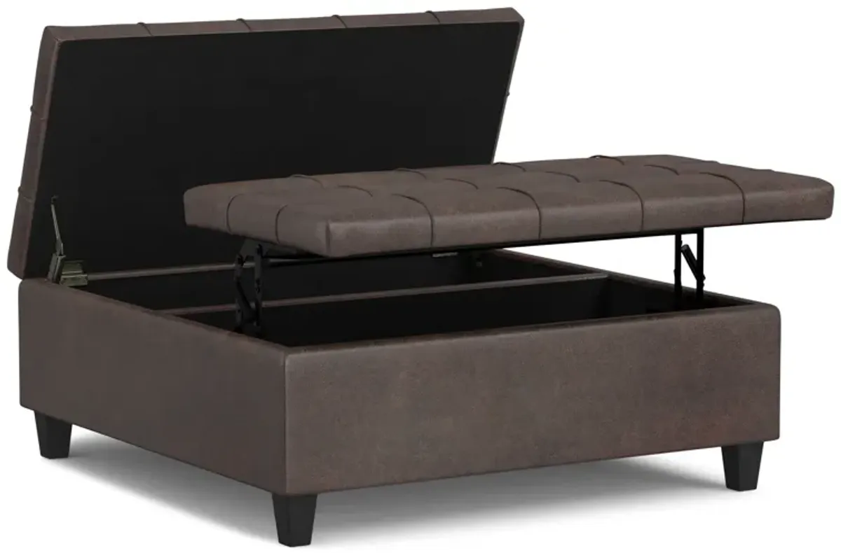 Harrison Large Square Coffee Table Storage Ottoman