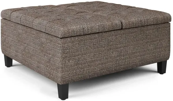 Harrison Coffee Table Ottoman in Tweed