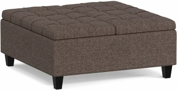 Harrison Coffee Table Ottoman in Tweed