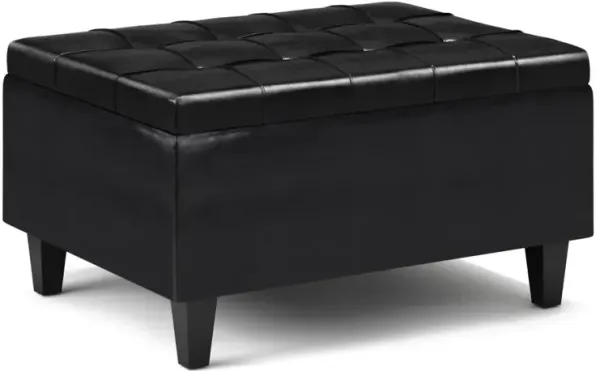 Harrison Small Coffee Table Ottoman in Vegan Leather