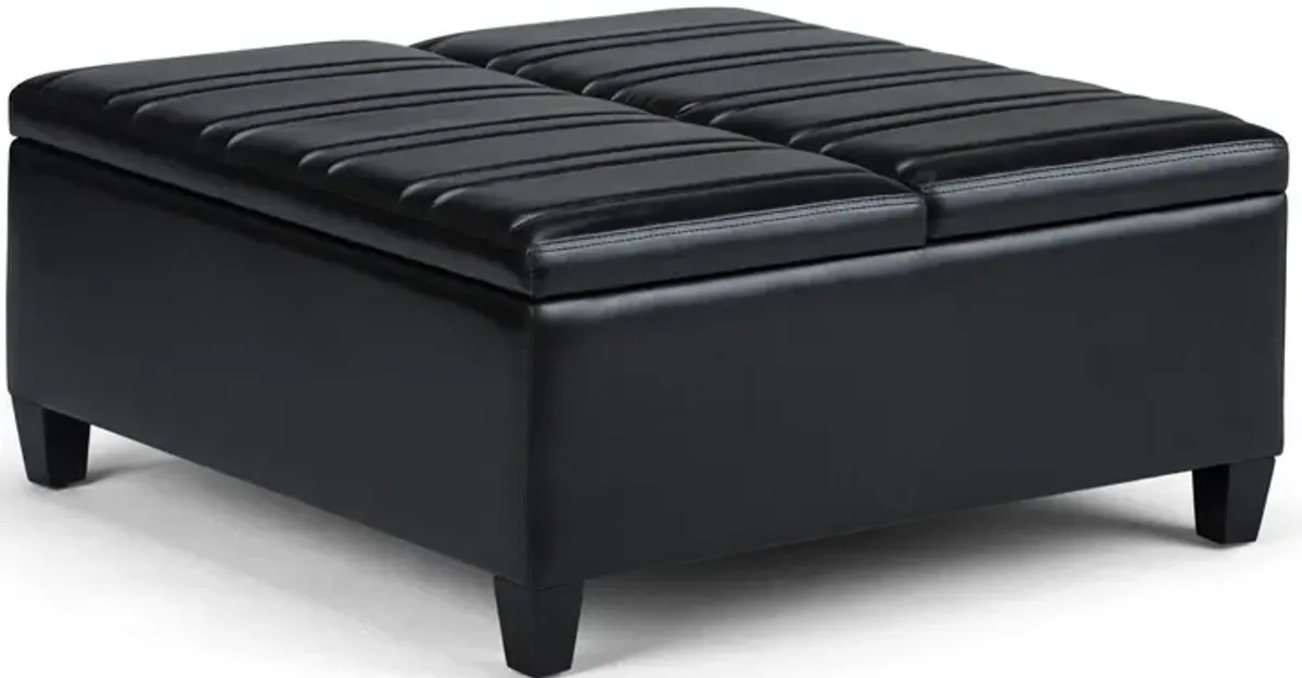 Ellis Table Ottoman in Vegan Leather