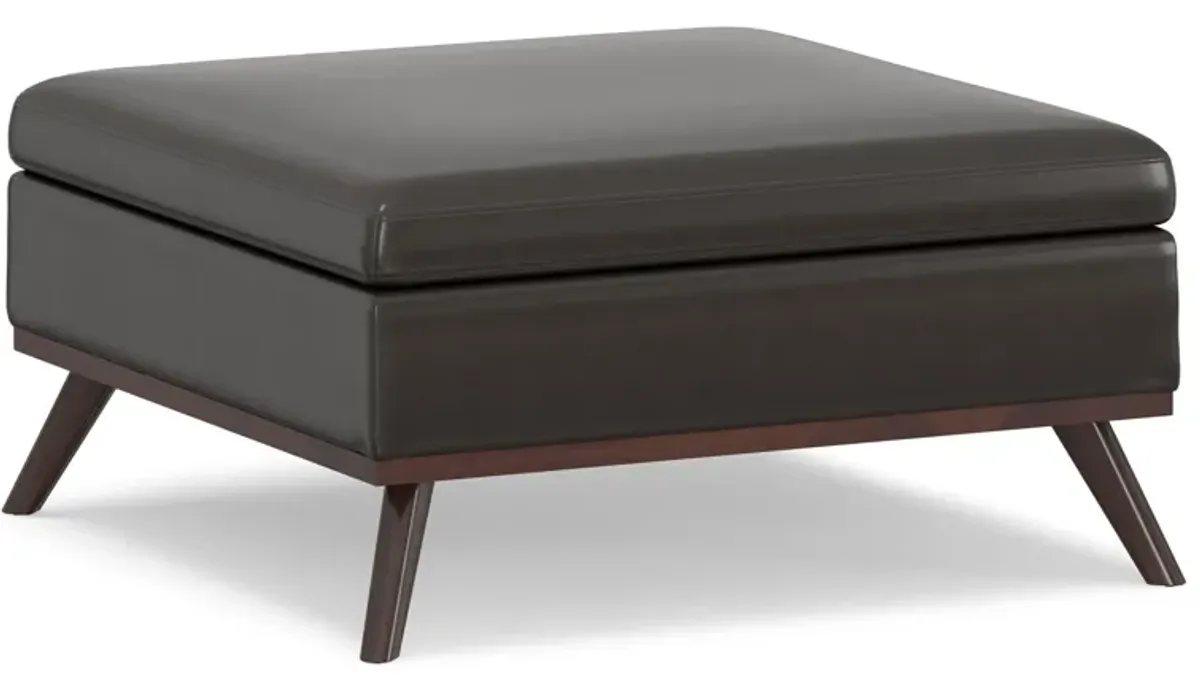 Owen Medium Square Table Ottoman in Vegan Leather