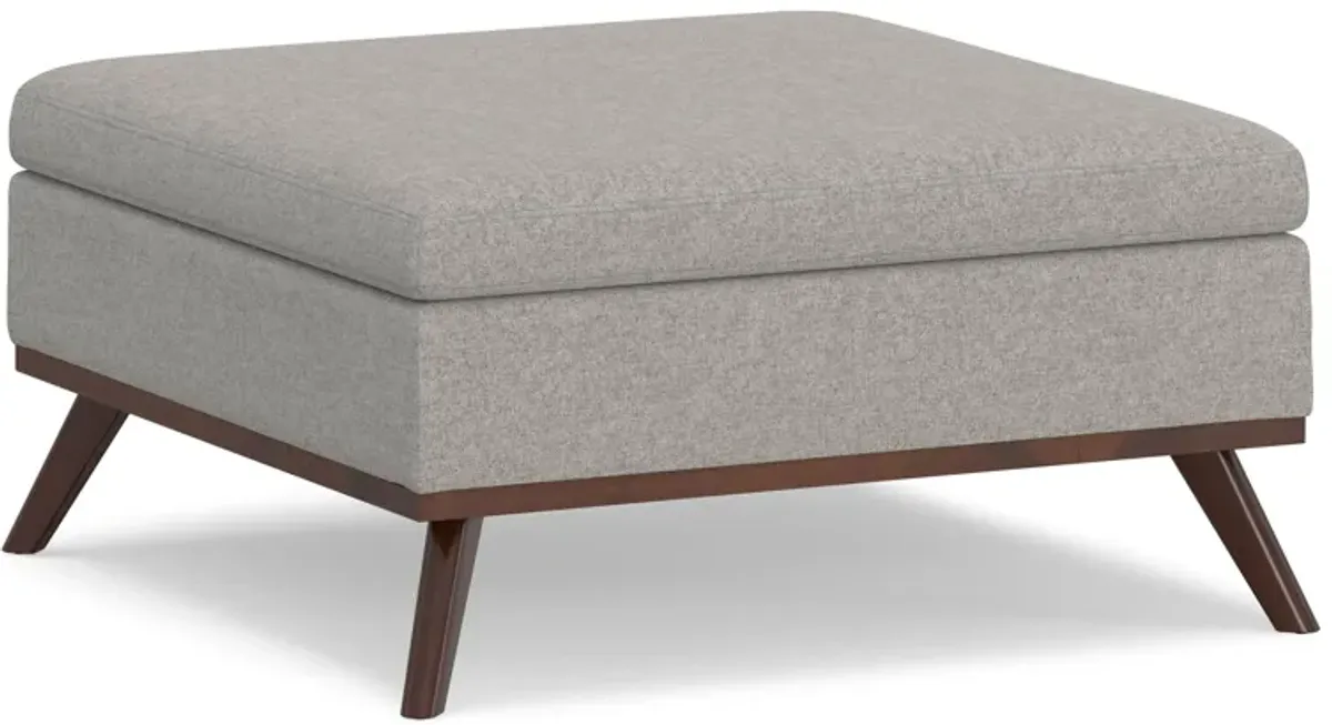 Owen Medium Square Table Ottoman in Linen