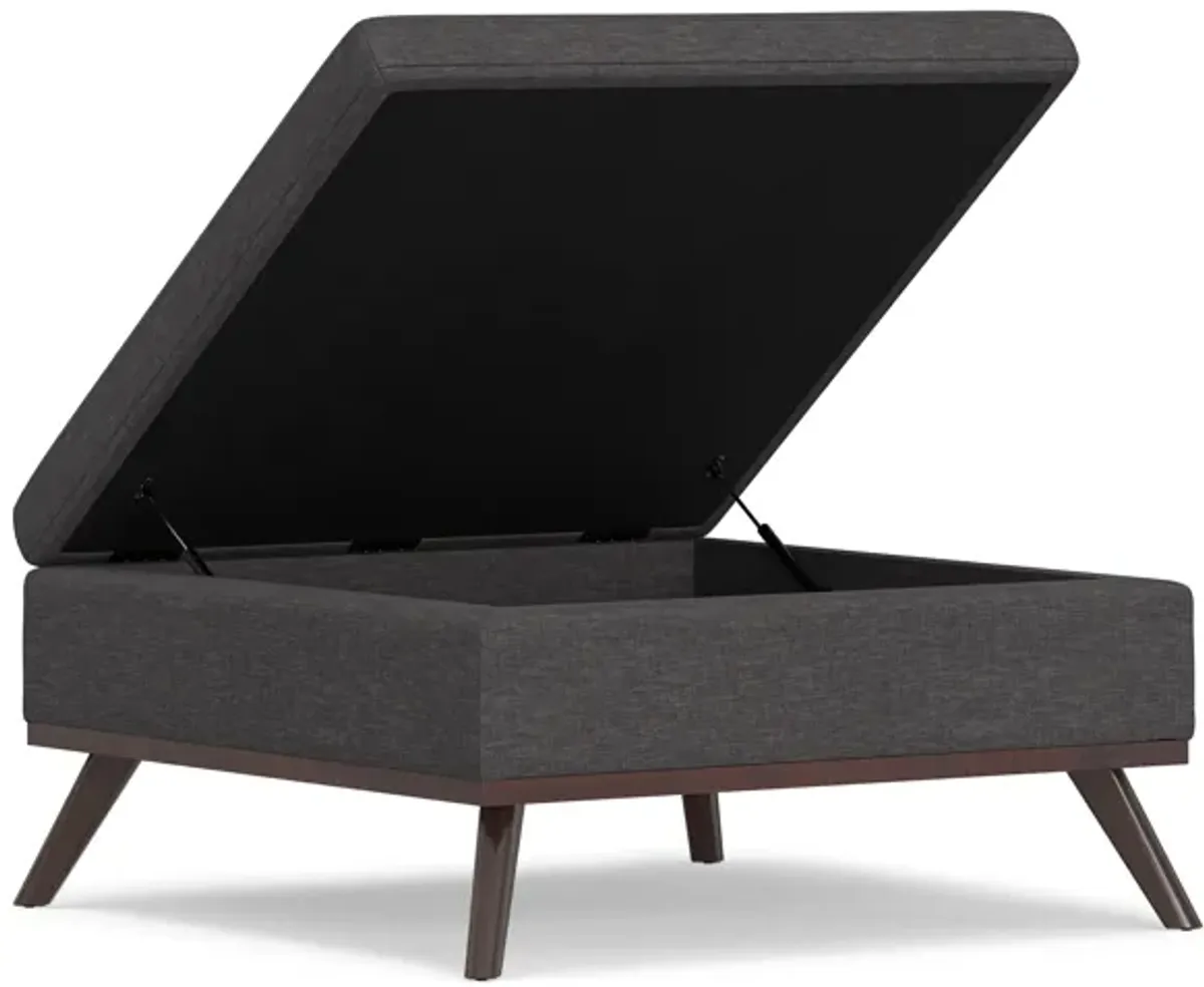 Owen Medium Square Table Ottoman in Linen