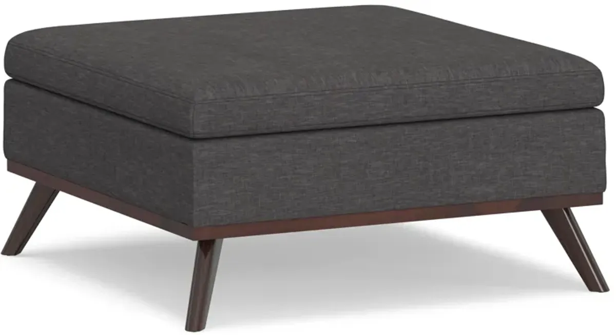 Owen Medium Square Table Ottoman in Linen
