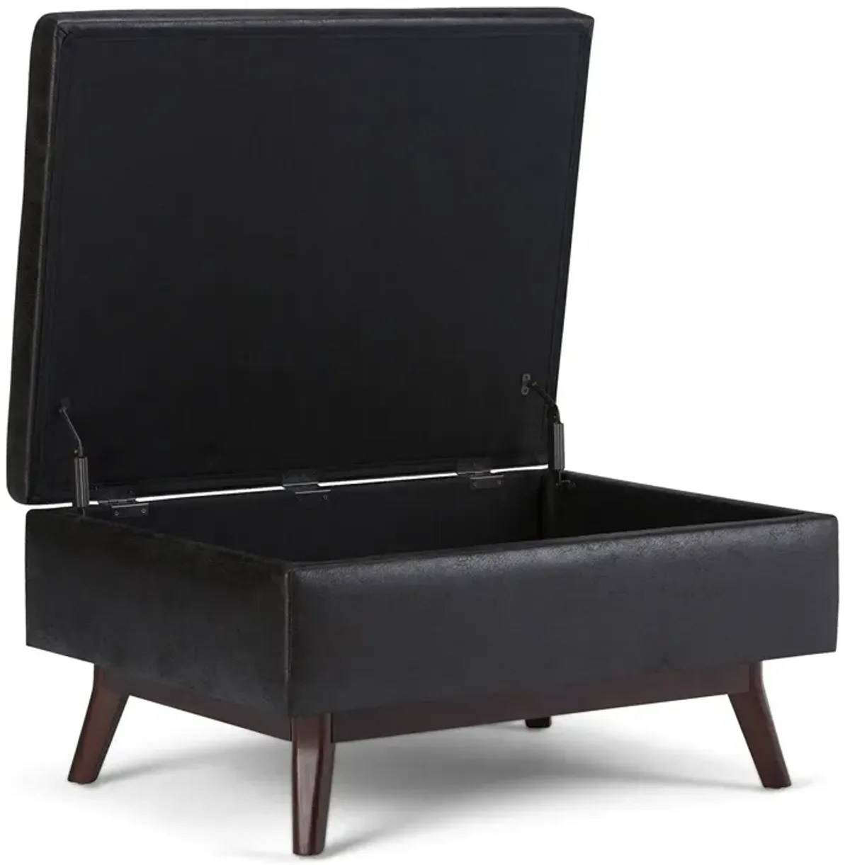 Owen Small Coffee Table Ottoman in Distressed Vegan Leather