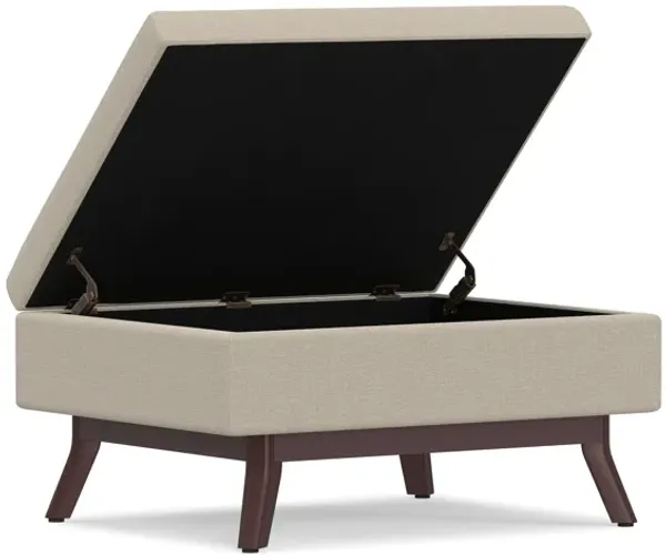 Owen Small Coffee Table Ottoman in Linen