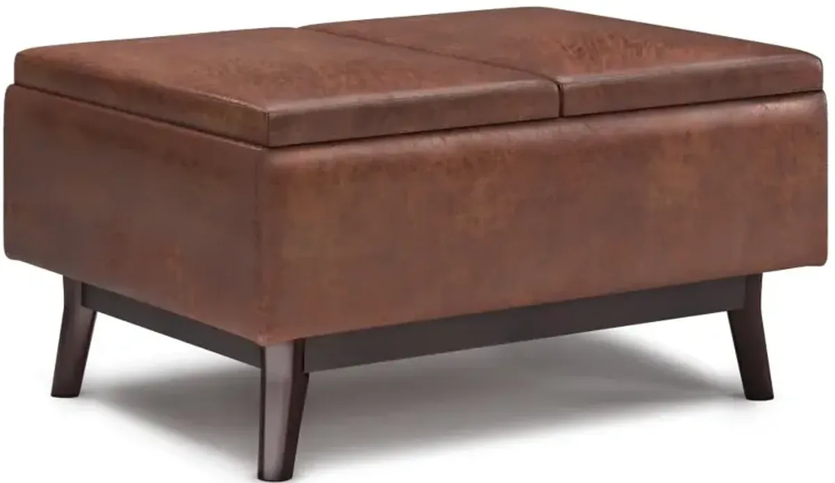 Owen Tray Top Small Coffee Table Storage Ottoman