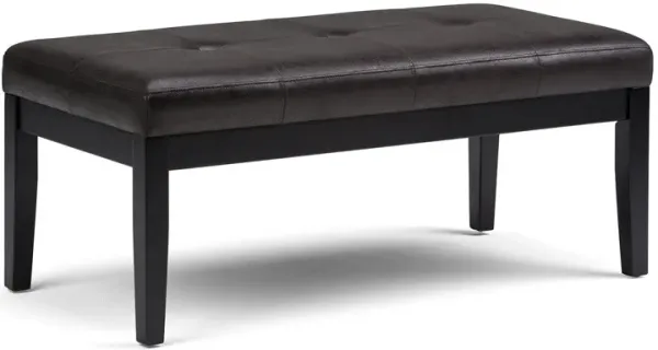Lacey Ottoman Bench in Distressed Vegan Leather