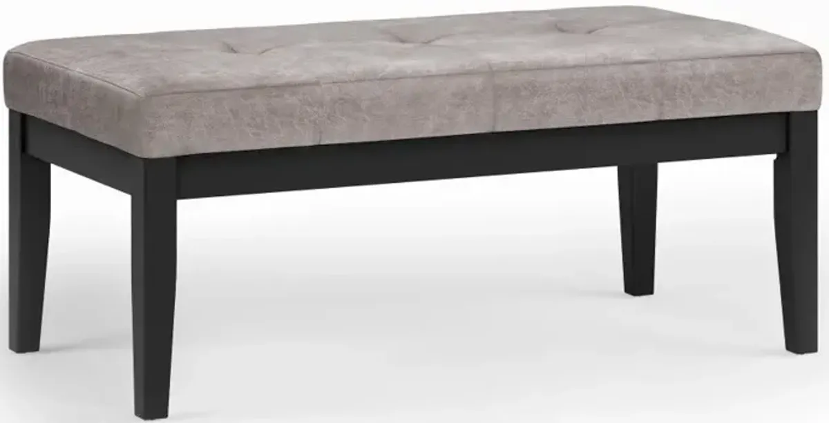 Lacey Ottoman Bench in Distressed Grey Taupe