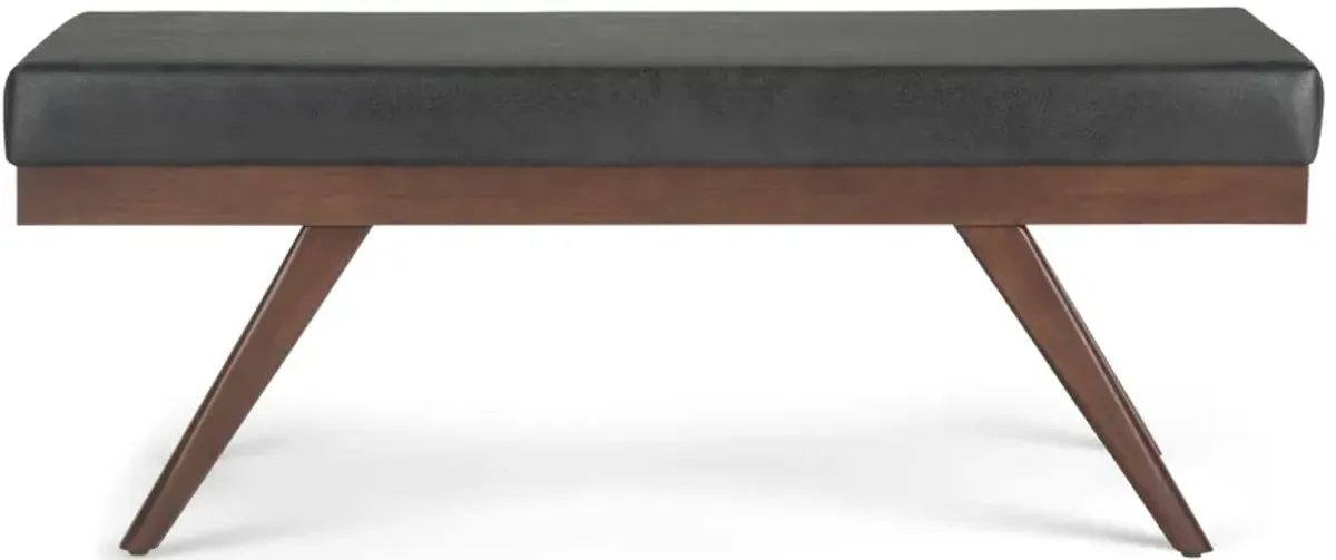 Chanelle Ottoman Bench in Distressed Vegan Leather