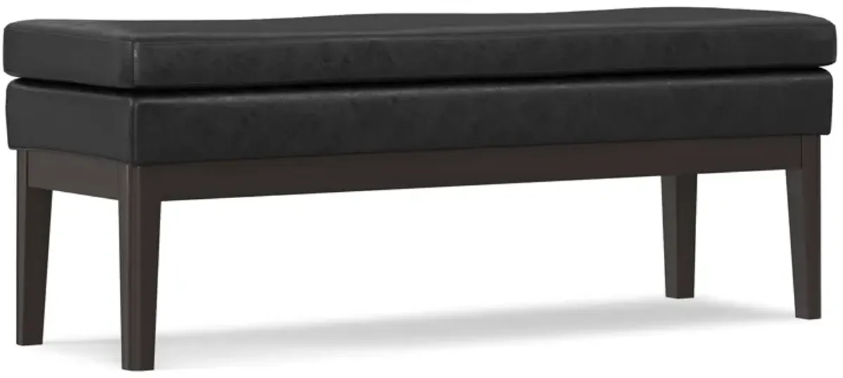 Carlson Ottoman Bench in Distressed Vegan Leather