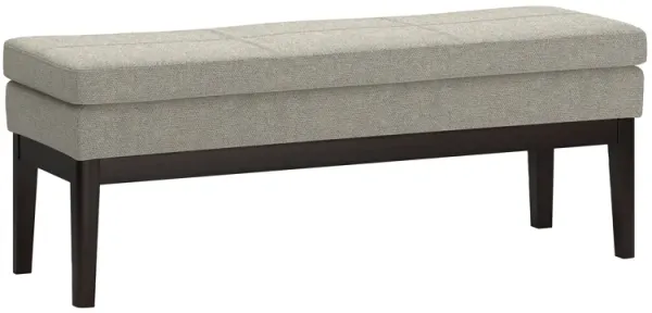Carlson Ottoman Bench in Light Grey