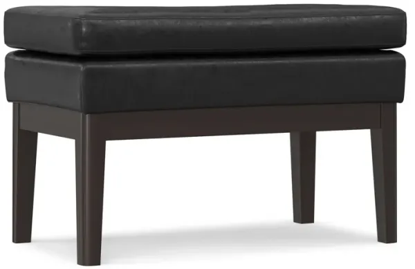 Carlson Small Ottoman Bench Distressed Vegan Leather