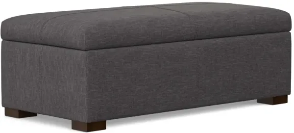 Gabbie Rectangular Storage Ottoman in Linen