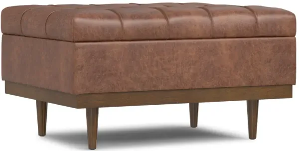 Mariah Coffee Table Storage Ottoman in Distressed Vegan Leather