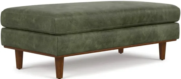 Morrison Large Rectangular Ottoman in Genuine Leather