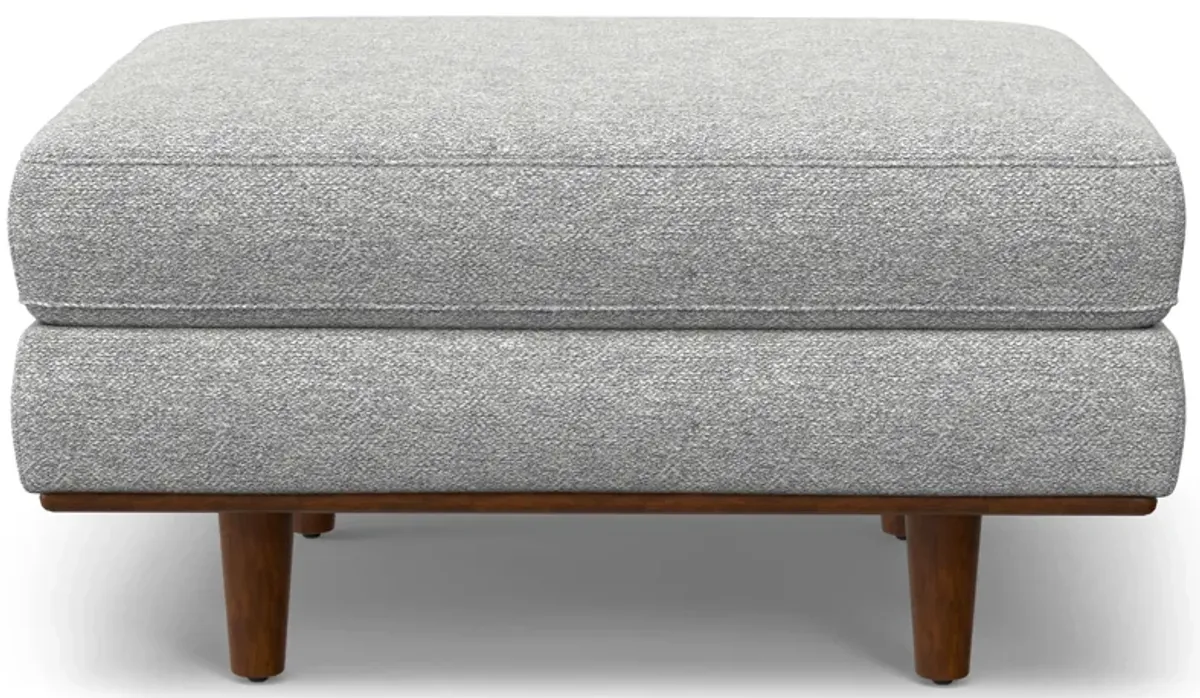 Morrison Ottoman in Woven-Blend Fabric
