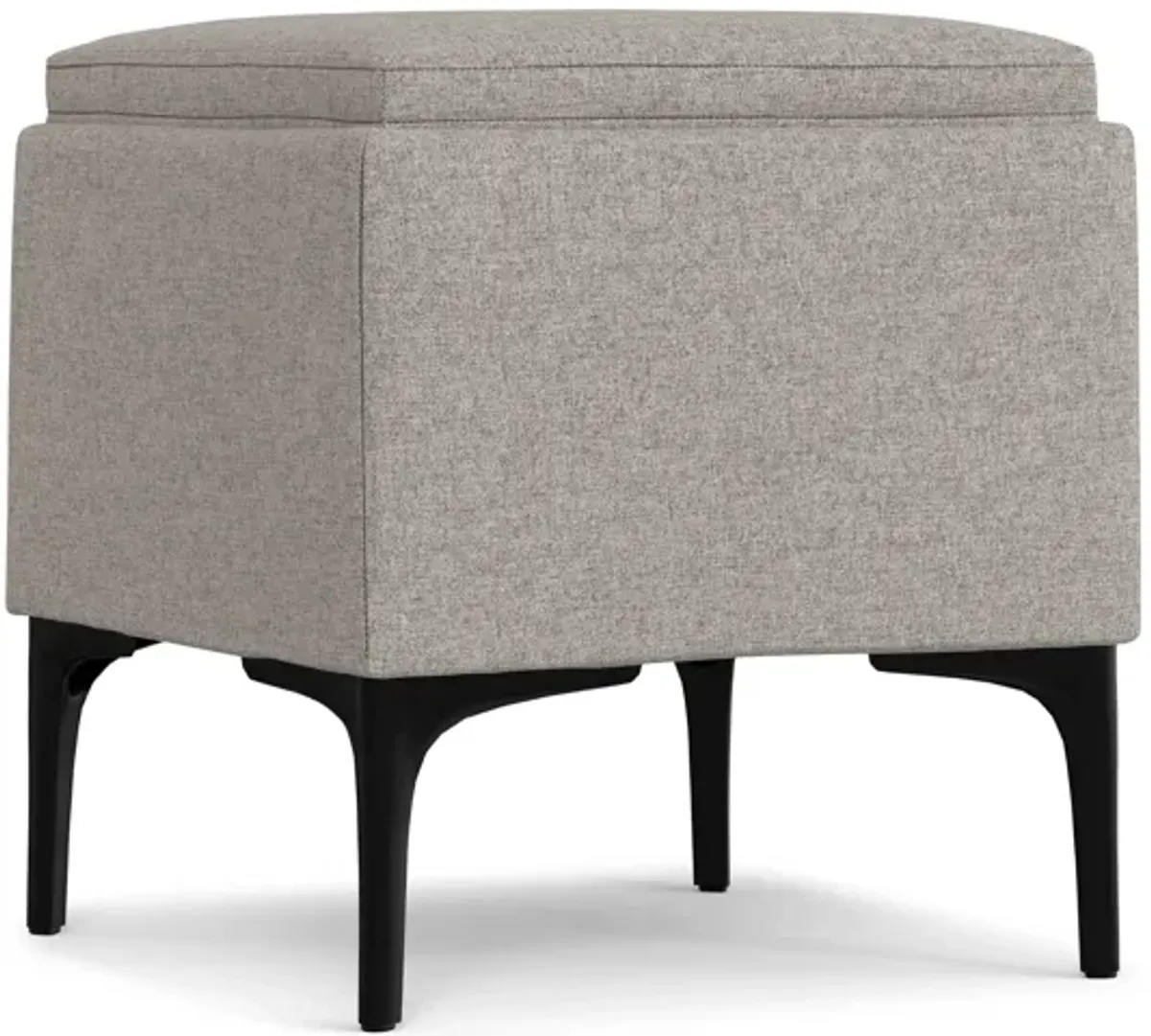 Natasha Storage Ottoman with Tray in Linen
