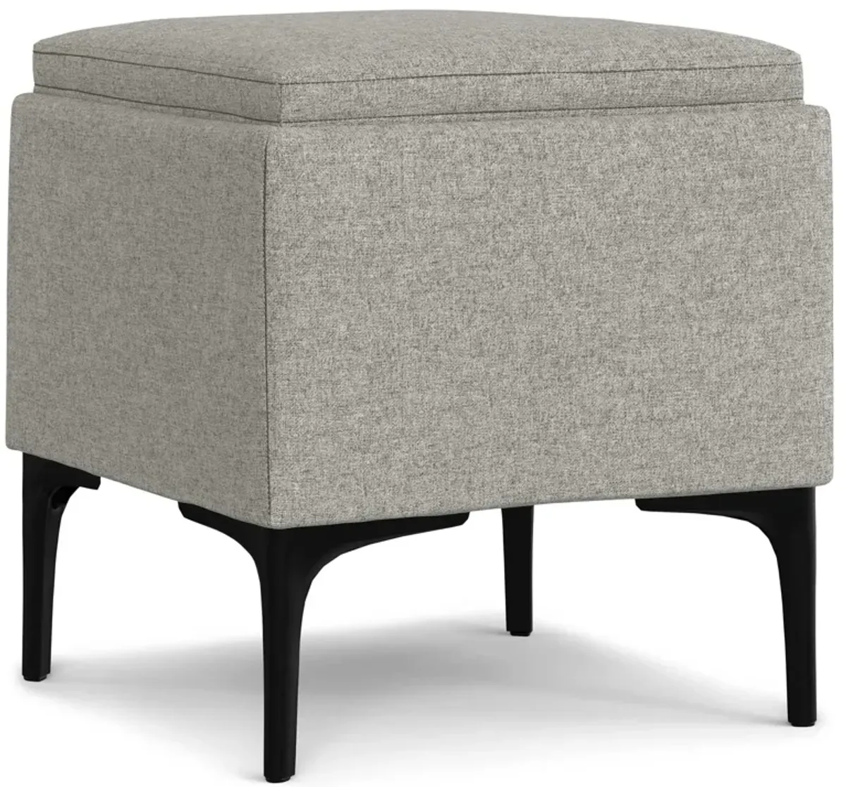 Natasha Storage Ottoman with Tray in Linen