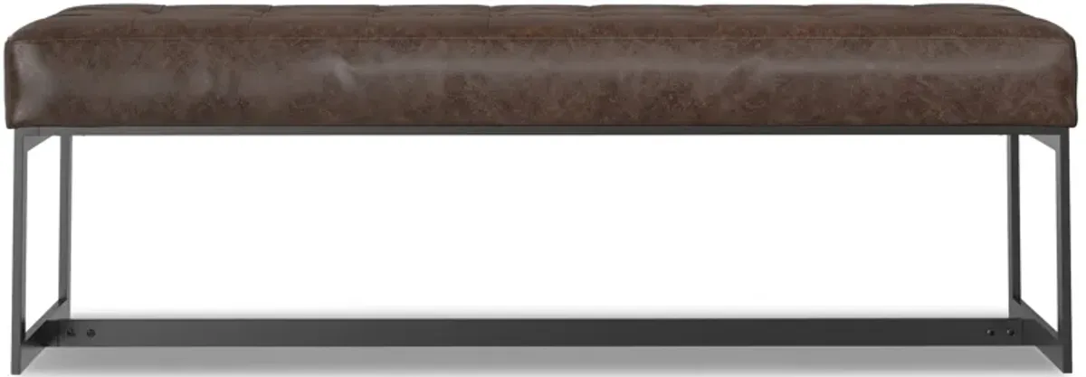 Penelope Leather Ottoman Bench