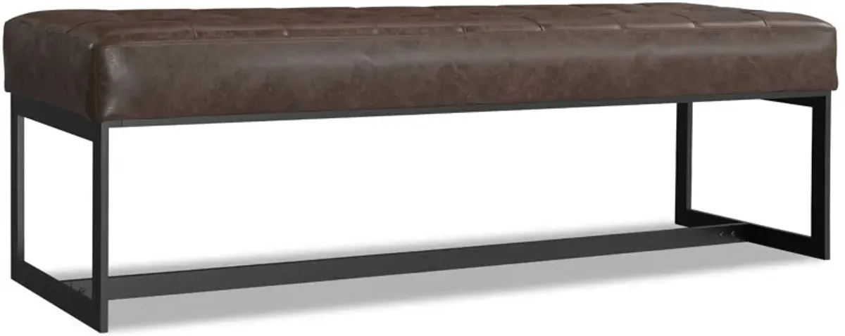 Penelope Leather Ottoman Bench