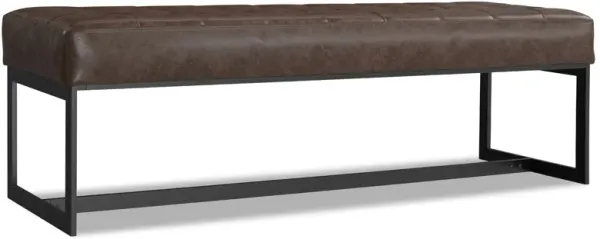 Penelope Leather Ottoman Bench