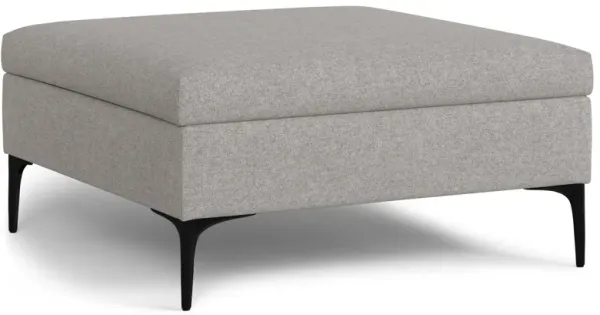 Rebecca Coffee Table Storage Ottoman with Lift Up Lid in Linen