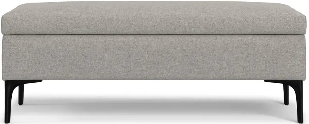 Rebecca Large Coffee Table Storage Ottoman with Lift up Lid in Linen