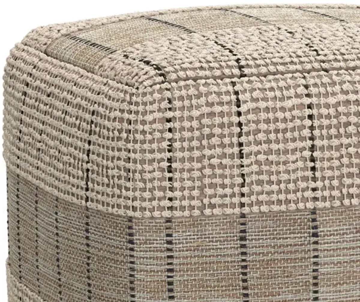 Elmer Square Woven Pouf