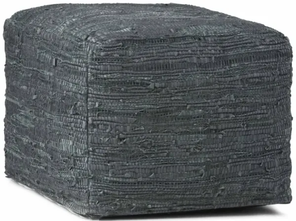 Fredrik Pouf in Genuine Leather