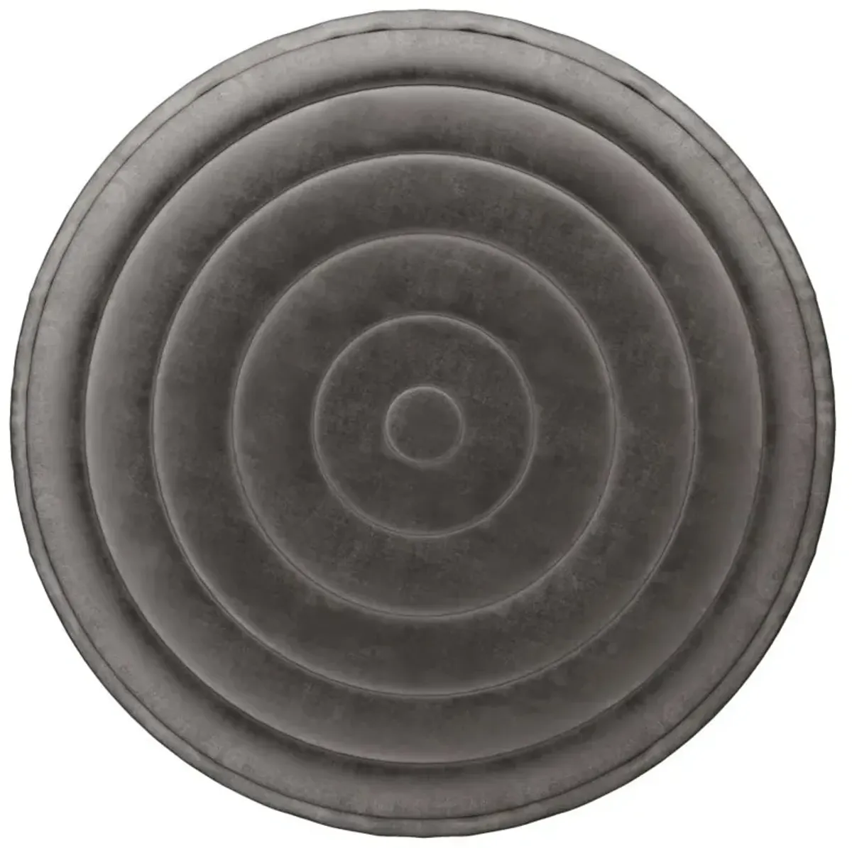 Vivienne Round Pouf in Grey