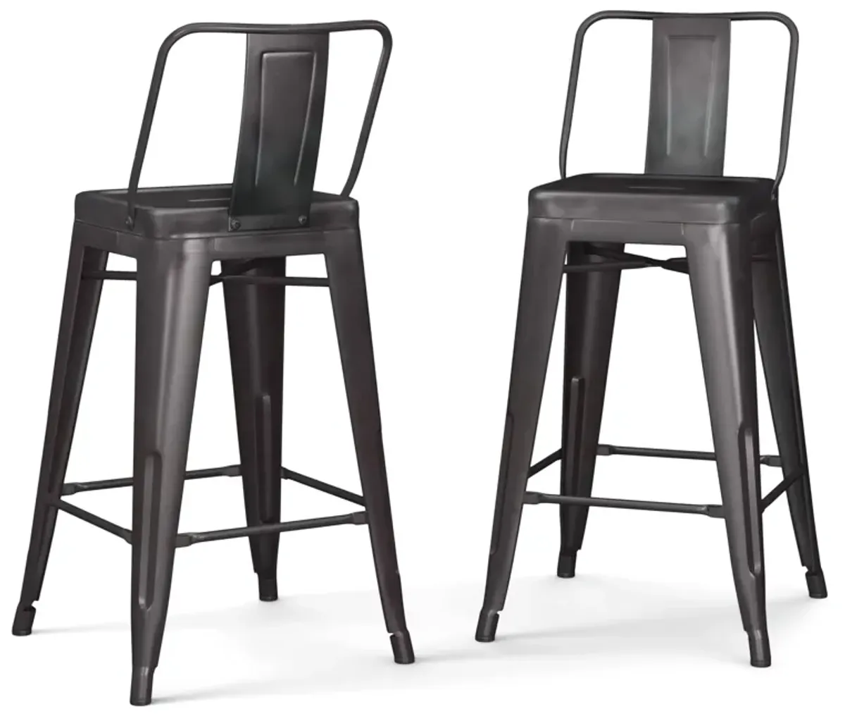 Rayne 24 inch Metal Counter Height Stool (Set of 2)