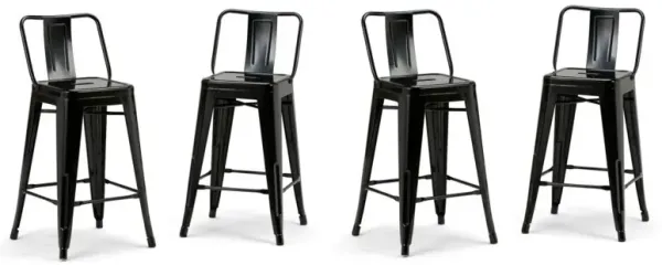 Rayne 24 inch Metal Counter Height Stool (Set of 4)