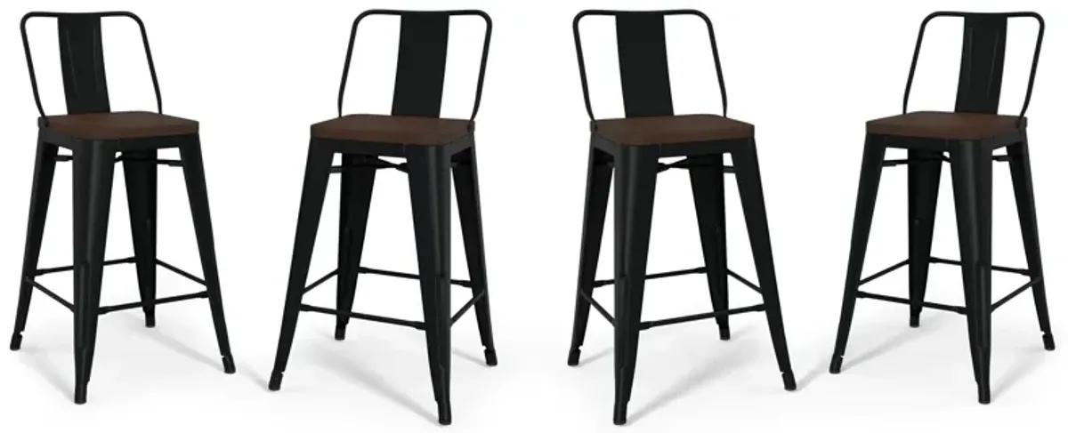 Rayne Metal Wood Counter Stool (Set of 4)