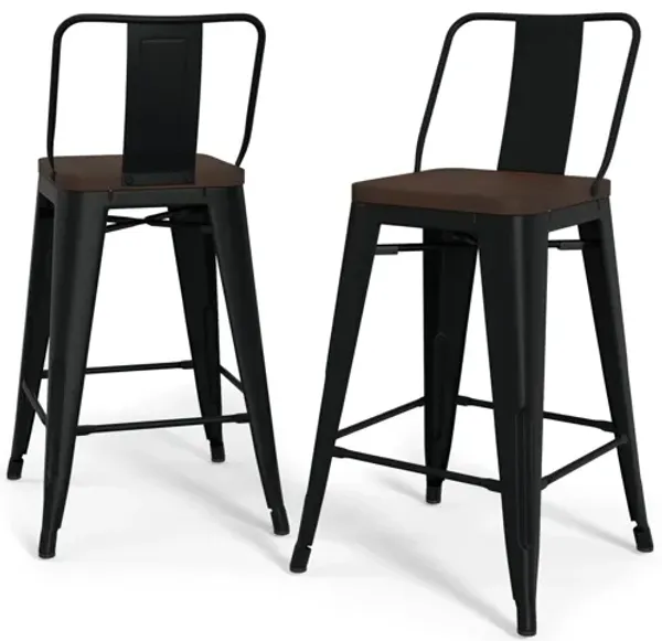 Rayne Metal Wood Counter Stool (Set of 4)