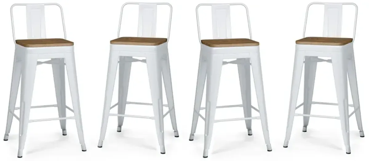 Rayne Metal Wood Counter Stool (Set of 4)