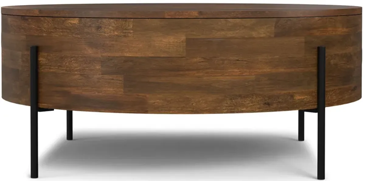 Rayburn Drum Coffee Table in Mango
