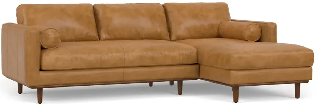 Morrison Right Sectional Sofa in Genuine Leather