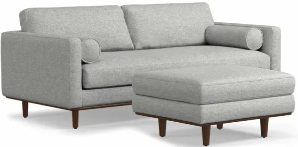 Morrison 89-inch Sofa and Ottoman Set in Woven-Blend Fabric