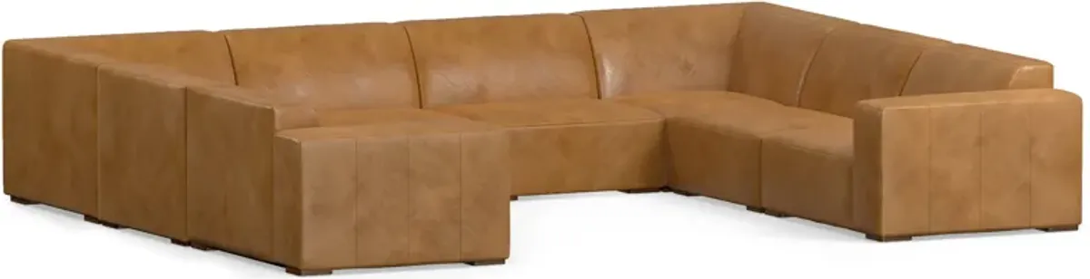 Rex U-Shaped Sectional in Genuine Leather