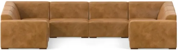 Rex U-Shaped Sectional in Genuine Leather